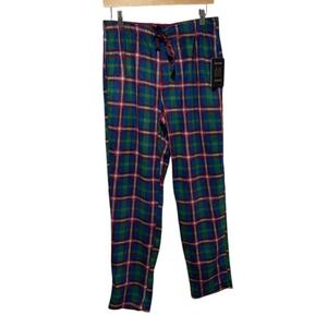 Aeropostale Sleepwear Pants Mens Small Plaid Polar Fleece Lounge Green Blue